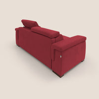 Divano Letto 3 Posti 240x100x95 cm in Tessuto Rosso