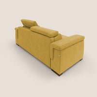 Divano Letto 3 Posti 200x100x95 cm in Tessuto Giallo