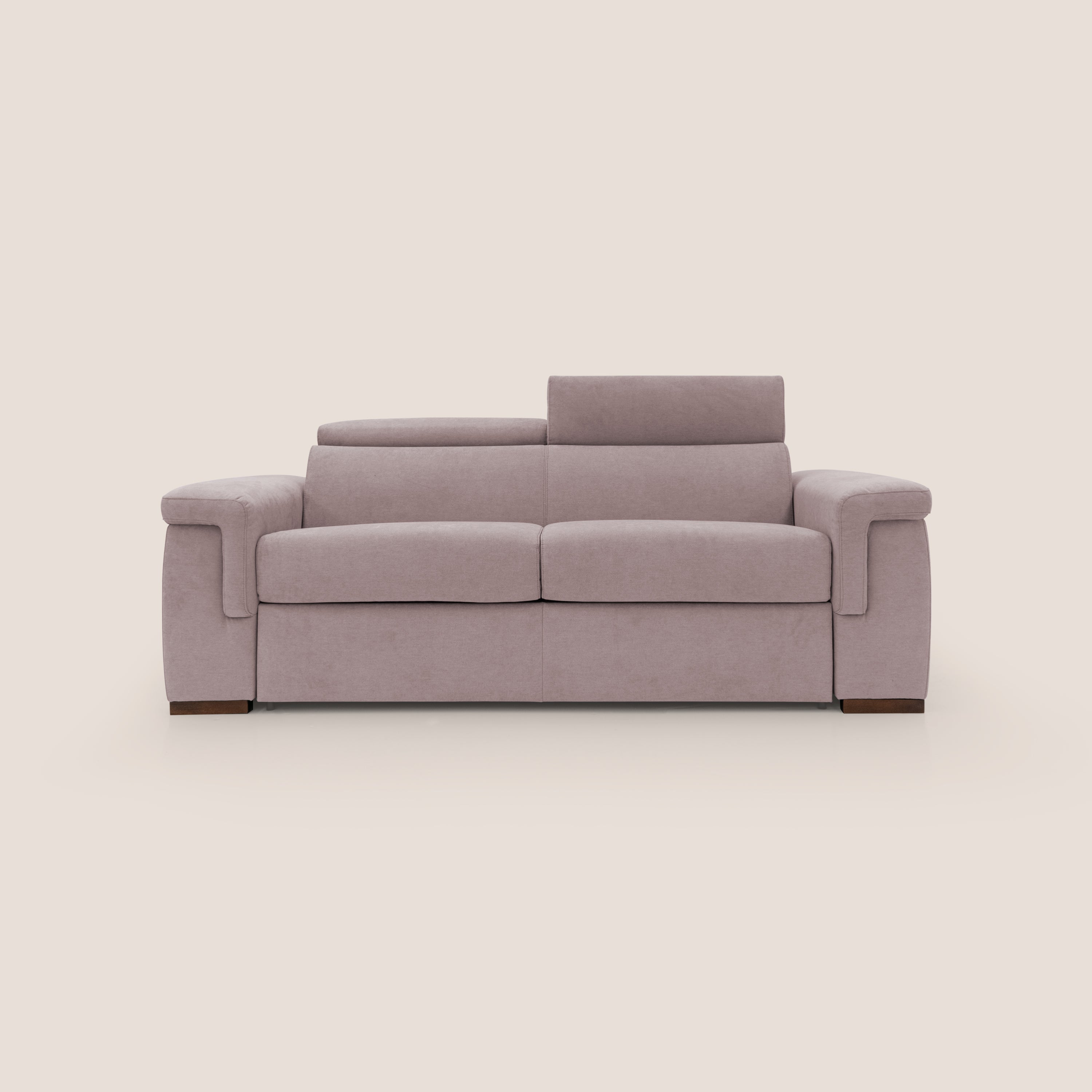 Divano Letto 3 Posti 200x100x95 cm in Tessuto Rosa
