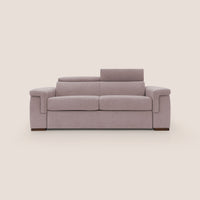 Divano Letto 3 Posti 220x100x95 cm in Tessuto Rosa