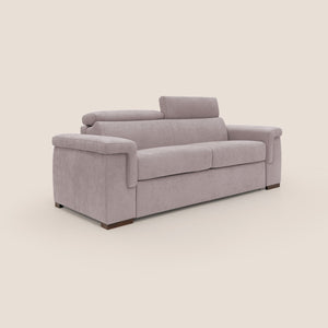 Divano Letto 3 Posti 240x100x95 cm in Tessuto Rosa