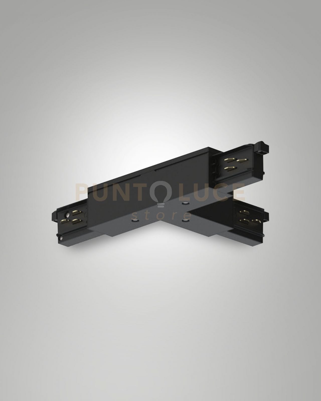 GIUNTO A "T" POLO ESTERNO SINISTRA/TERRA INTERNO DESTRA NERO SISTEMA BINARIO TRACK