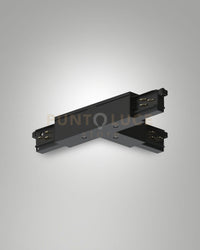 GIUNTO A "T" POLO ESTERNO SINISTRA/TERRA INTERNO DESTRA NERO SISTEMA BINARIO TRACK