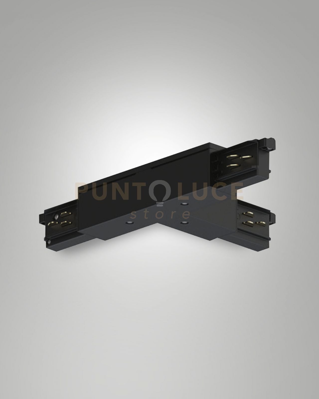 GIUNTO A "T" POLO INTERNO DESTRA/TERRA ESTERNO SINISTRA NERO SISTEMA BINARIO TRACK