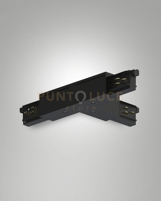 GIUNTO A "T" POLO INTERNO DESTRA/TERRA ESTERNO SINISTRA NERO SISTEMA BINARIO TRACK