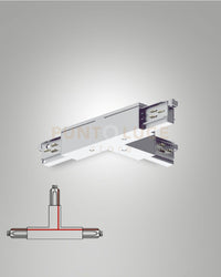 GIUNTO A "T" POLO INTERNO DESTRA/TERRA ESTERNO SINISTRA SISTEMA BINARIO TRACK BIANCO