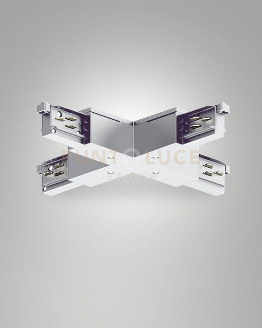 GIUNTO A"X" BIANCO SISTEMA BINARIO TRACK 3 FASI+DALI