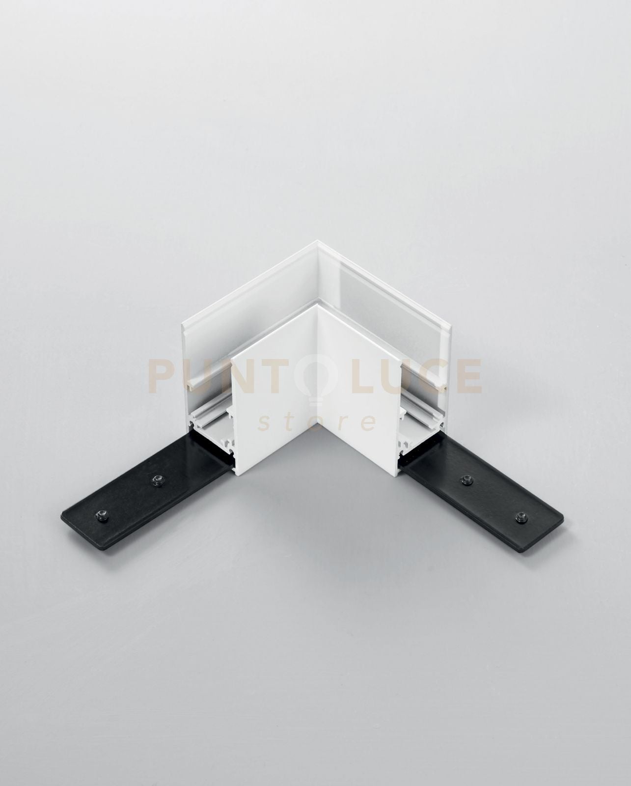 GIUNTO ANGOLORE MECCANICO PER BINARIO PER 48V H2,74CM BIANCO