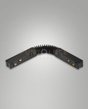 GIUNTO ELETTRICO FLESSIBILE PER SISTEMA BINARIO TRACK 48V NERO