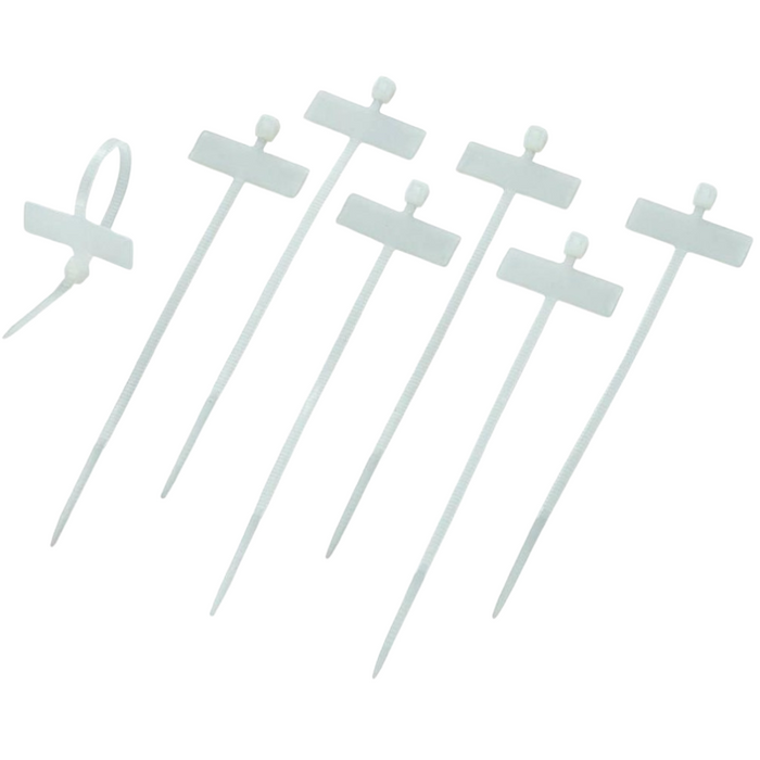 Elematic fascette con targhetta esterna per cablaggio confezione da 100 pezzi *** dimensioni 2,5 x 110 millimetri, co...