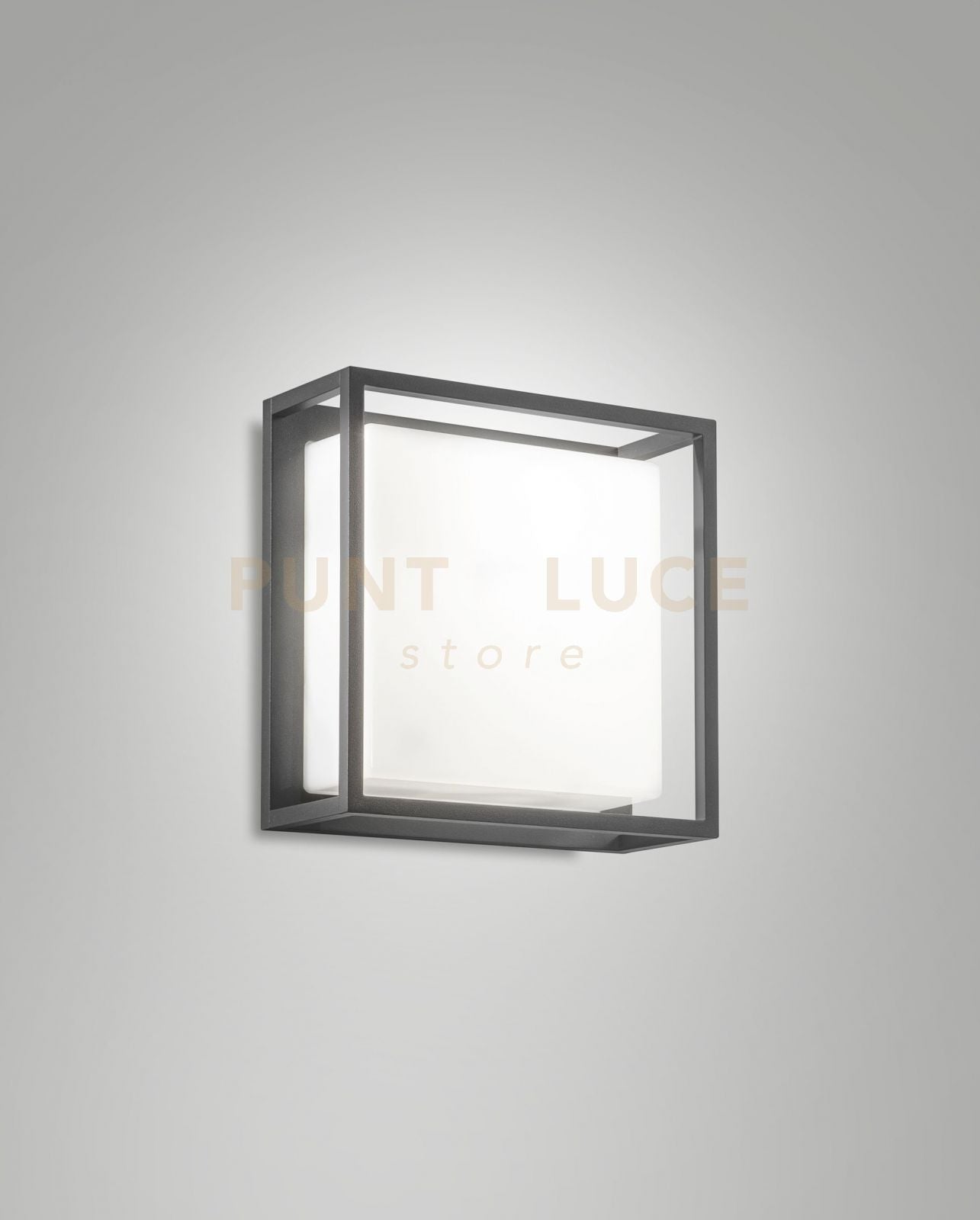 GLAMMY APPLIQUE GRIGIO SCURO DA ESTERNO ATTACCO E27 2 LUCI IP54