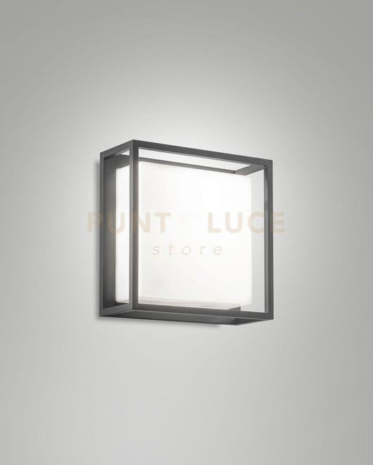 GLAMMY APPLIQUE GRIGIO SCURO DA ESTERNO ATTACCO E27 2 LUCI IP54