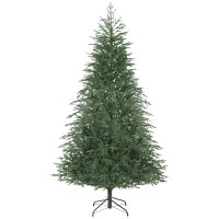 Albero di Natale Artificiale da 210 cm e Ignifugo con 2942 Rami Realistici, Base in Metallo Pieghevole