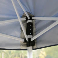 Gazebo Pieghevole e Impermeabile in Tessuto Oxford con Corde e Picchetti, 2.45x2.45x2.45 m, Blu