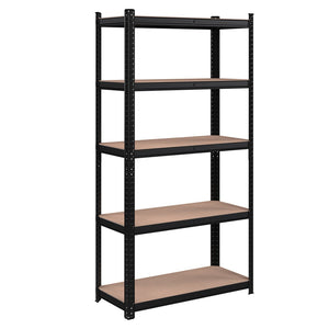 Scaffalatura metallica per carichi pesanti 180 x 90 x 40 cm 5 livelli carico totale 875 kg (175 kg/livello) ripiano portaoggetti ripiani regolabili per garage cantina nero 12_0...
