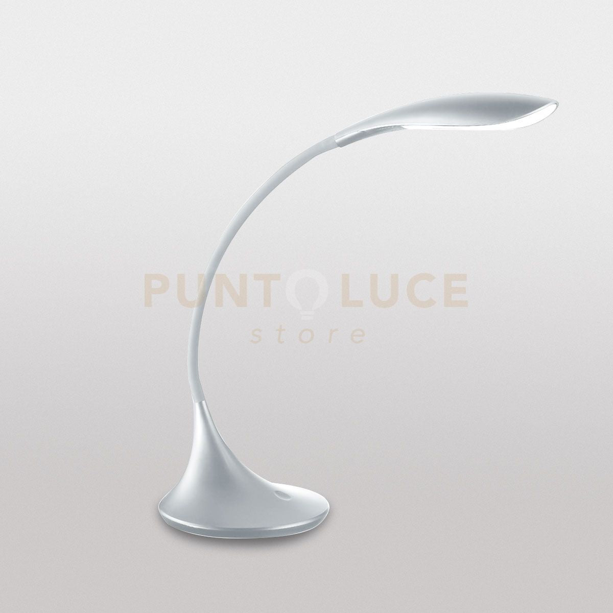 GLS004- LAMPADA DA TAVOLO GRIGIO LUCIDO FLESSIBILE IN SILICONE DIMMERABILE 3000K 480LM 4,5W