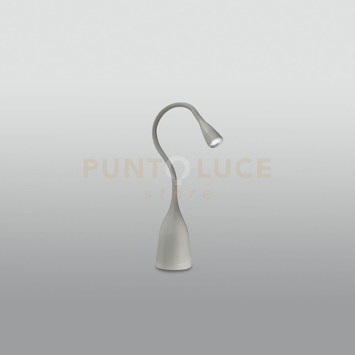 GLS021- LAMPADA DA TAVOLO GRIGIO LUCIDO FLESSIBILE CON BRACCIO IN SILICONE DIMMERABILE 3000K 350LM 5W