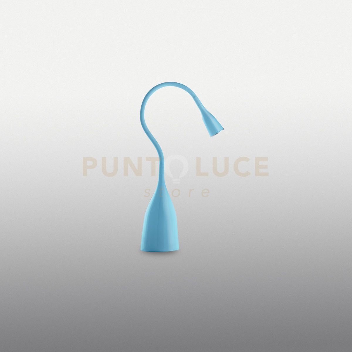 GLS023- LAMPADA DA TAVOLO CELESTE LUCIDO FLESSIBILE CON BRACCIO IN SILICONE DIMMERABILE 3000K 350LM 5W