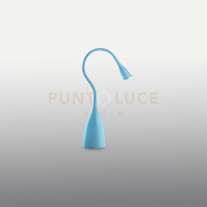 GLS023- LAMPADA DA TAVOLO CELESTE LUCIDO FLESSIBILE CON BRACCIO IN SILICONE DIMMERABILE 3000K 350LM 5W