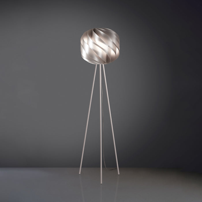 Piantana Moderna 3 Piedi Globe Polilux ® Argento E Metallo 1 Luce E27