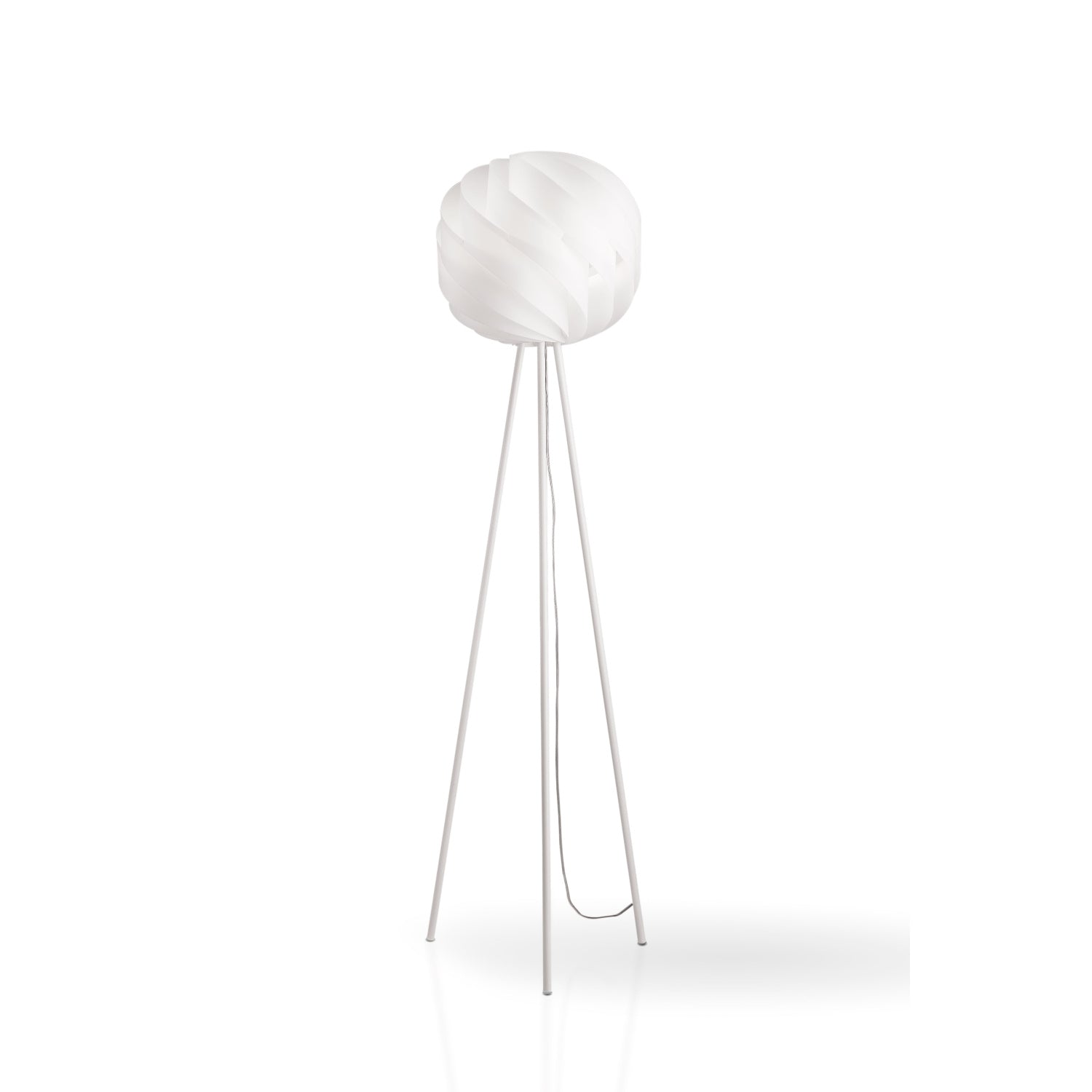 Piantana Moderna 3 Piedi Globe Polilux ® Bianco E Metallo 1 Luce E27