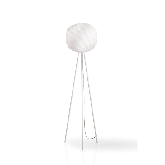 Piantana Moderna 3 Piedi Globe Polilux ® Bianco E Metallo 1 Luce E27