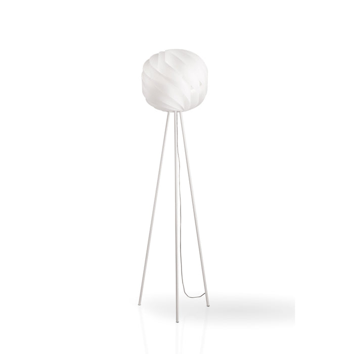 Piantana Moderna 3 Piedi Globe Polilux ® Bianco E Metallo 1 Luce E27