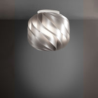 Plafoniera Moderna Globe Polilux ® Argento 1 Luce E27 D40Cm