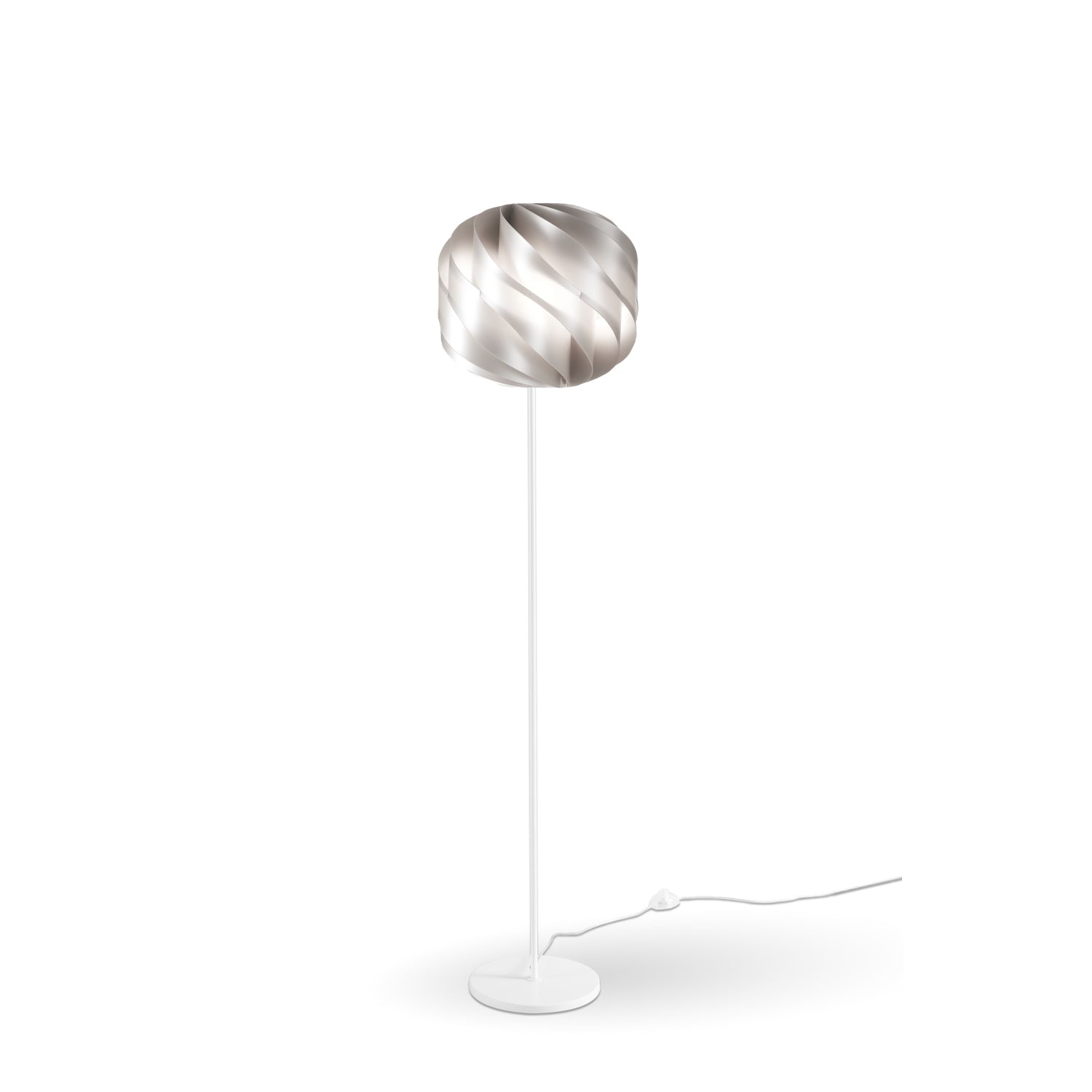 Piantana Moderna Globe Polilux ® Argento E Metallo 1 Luce E27