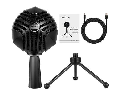 GM-888 Microfono a condensatore USB Microfono a forma di sfera con supporto per treppiede in metallo mini desktop per PC Laptop Giochi