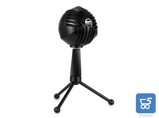 GM-888 Microfono a condensatore USB Microfono a forma di sfera con supporto per treppiede in metallo mini desktop per PC Laptop Giochi