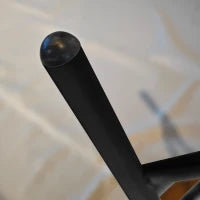 Tavolino da Giardino Moderno in Rattan e Acciaio, 50x50x55 cm, Nero e color Legno