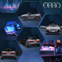 Auto Elettrica per Bambini di +3 Anni AUDI RS e-tron GT Auto a Batteria con Telecomando 103x58x41 cm Grigio