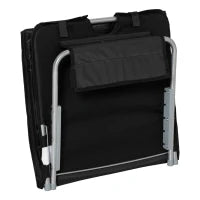 Set di 2 Tappetini da Spiaggia Imbottiti, Materassi da Spiaggia, Tappetini da Spiaggia, Schienale Reclinabile Multi-Posizioni, Borsa per il Trasporto Inclusa, Metallo e Poliestere PE, Nero