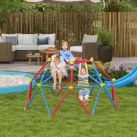 Cupola per Arrampicata Bambini 3-8 Anni, Struttura in Metallo per 4 Bimbi, Ø183x90cm, Multicolore