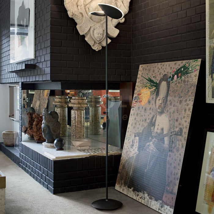 GPIN01- PIANTANA IN ALLUMINIO E VETRO DIMMERABILE E ORIENTABILE LED 3000K 1730LM 28W NERA