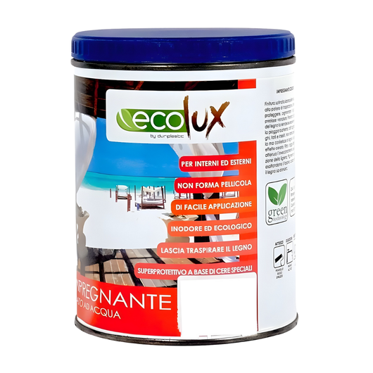Ecolux impregnante noce chiaro cerato fondo protettivo legno *** formato 2.5 lt, confezione 1