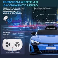 Auto Elettrica per Bambini 3-5 Anni con Telecomando, Sospensioni e Clacson, 103x58x41 cm, Blu e Nero