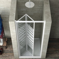 Porta doccia a soffietto book cristallo temprato profilo bianco bianco *** misure 71-75xh190 cm serigrafato, confezio...