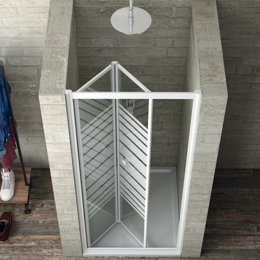 Porta doccia a soffietto book cristallo temprato profilo bianco bianco *** misure 71-75xh190 cm serigrafato, confezio...