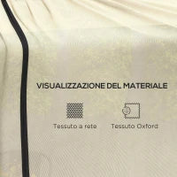 Zanzariera per Ombrellone 3x2.3 m Regolabile a Rete Fitta con Apertura a Cerniera, Beige