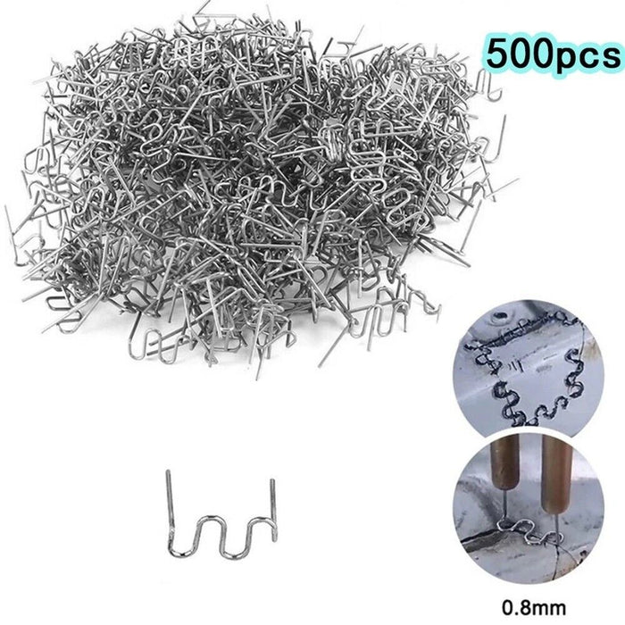 GRAFFETTE PUNTI METALLICI PER PISTOLA SALDATORE PLASTICA 500PZ 0.8MM - WAVE