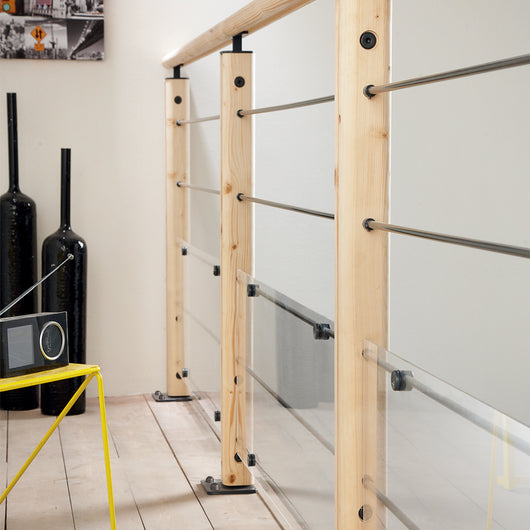 GRAPHIT - Kit di balaustre piatte in abete da 2 m