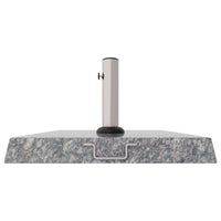 Gravita - Base per Ombrellone da Giardino Quadrato 45x45 cm 35 Kg in Pietra con Ruote Grigio