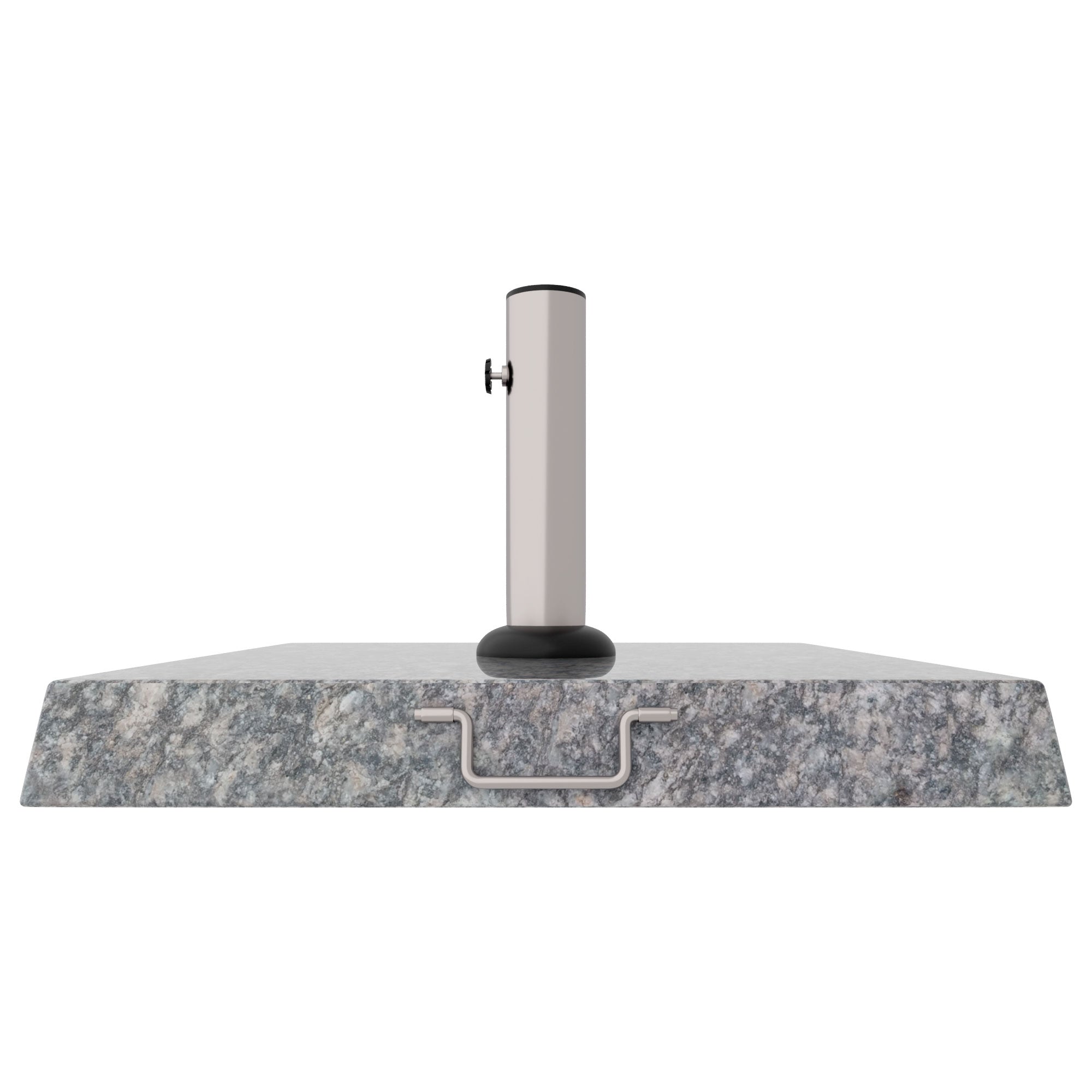 Gravita - Base per Ombrellone da Giardino Quadrato 45x45 cm 35 Kg in Pietra con Ruote Grigio