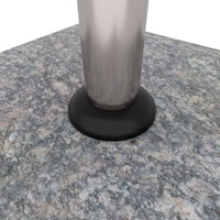 Gravita - Base per Ombrellone da Giardino Quadrato 45x45 cm 35 Kg in Pietra con Ruote Grigio