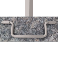 Gravita - Base per Ombrellone da Giardino Quadrato 45x45 cm 35 Kg in Pietra con Ruote Grigio