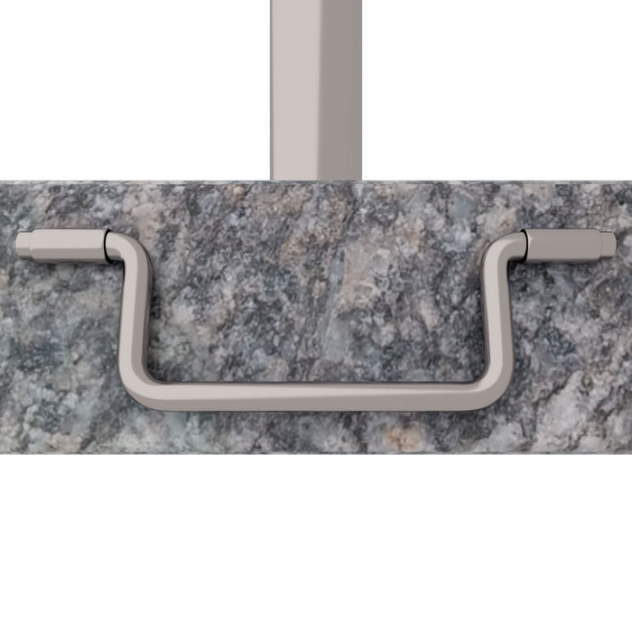 Gravita - Base per Ombrellone da Giardino Quadrato 45x45 cm 35 Kg in Pietra con Ruote Grigio