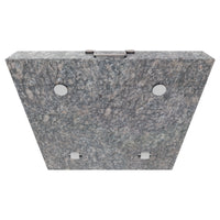 Gravita - Base per Ombrellone da Giardino Quadrato 45x45 cm 35 Kg in Pietra con Ruote Grigio