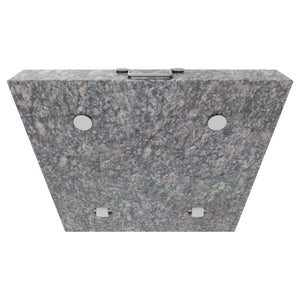 Gravita - Base per Ombrellone da Giardino Quadrato 45x45 cm 35 Kg in Pietra con Ruote Grigio